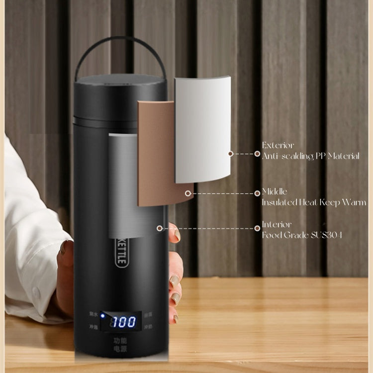 Portable Travel Electric Kettle For Tea Coffee 500ml With 4 Temperature Control