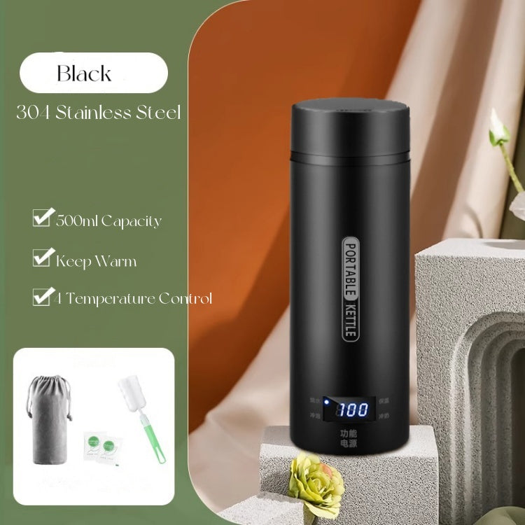 Portable Travel Electric Kettle For Tea Coffee 500ml With 4 Temperature Control